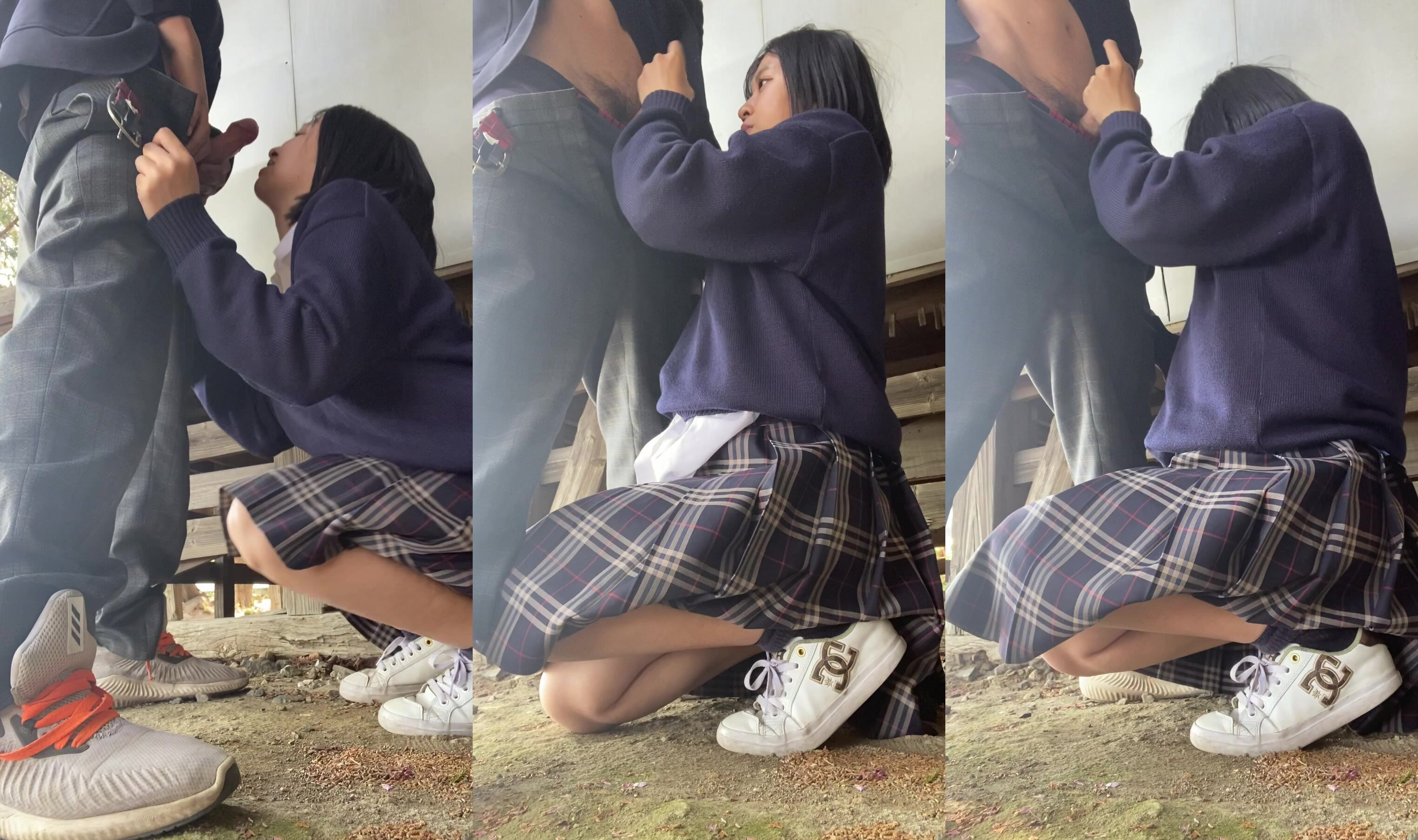 Jk野外フェラ