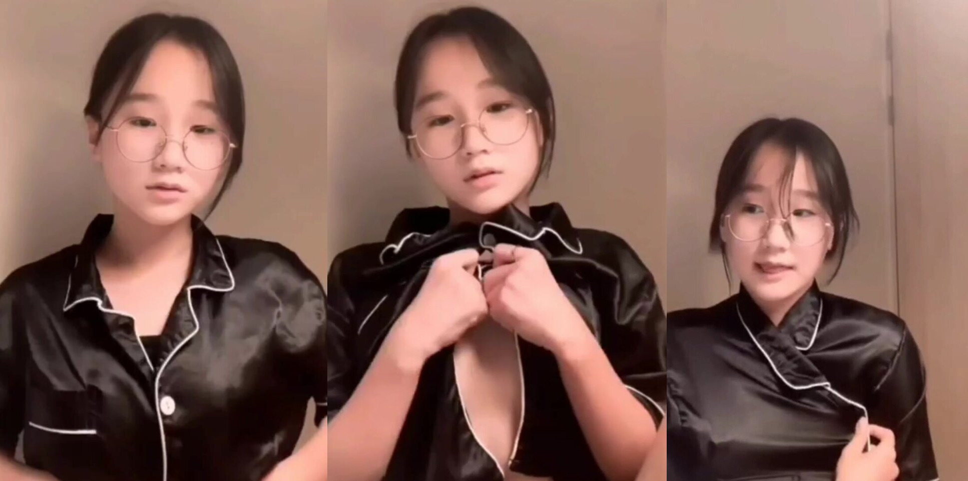 反差眼鏡妹子露奶擼逼