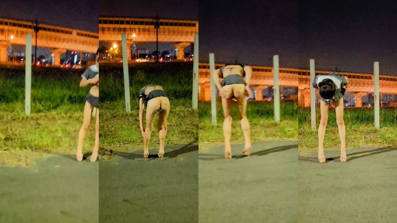 人妻母狗戶外露出屁股會發光