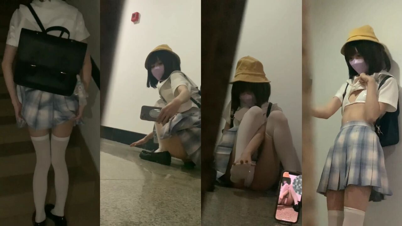 [寫真]偷窺JK少女走廊露胖次