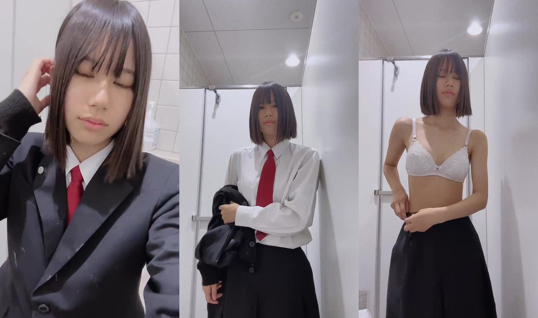 日本妹妹脫校服自拍