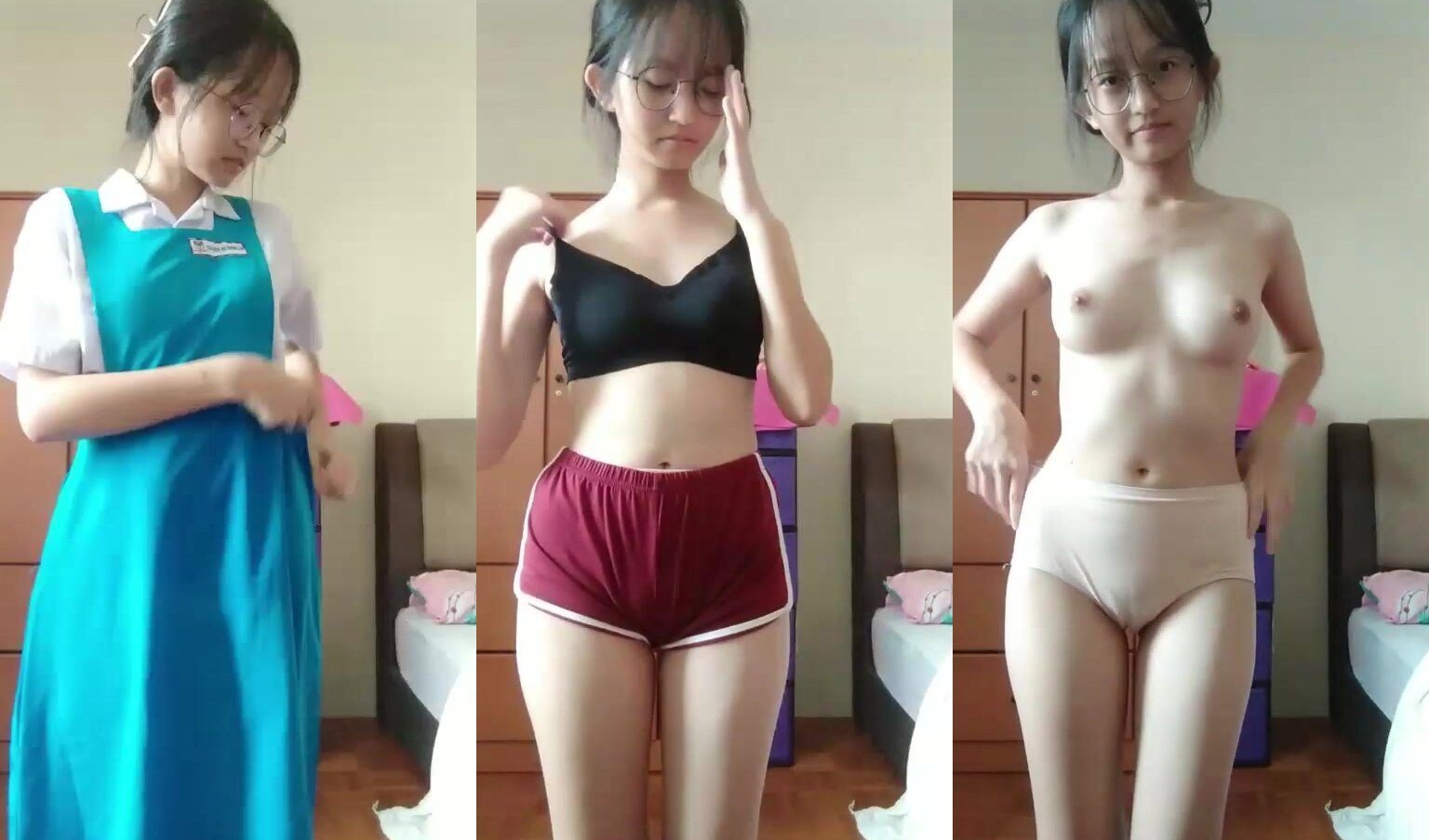 馬來西亞學生妹妹脫掉校服秀身材