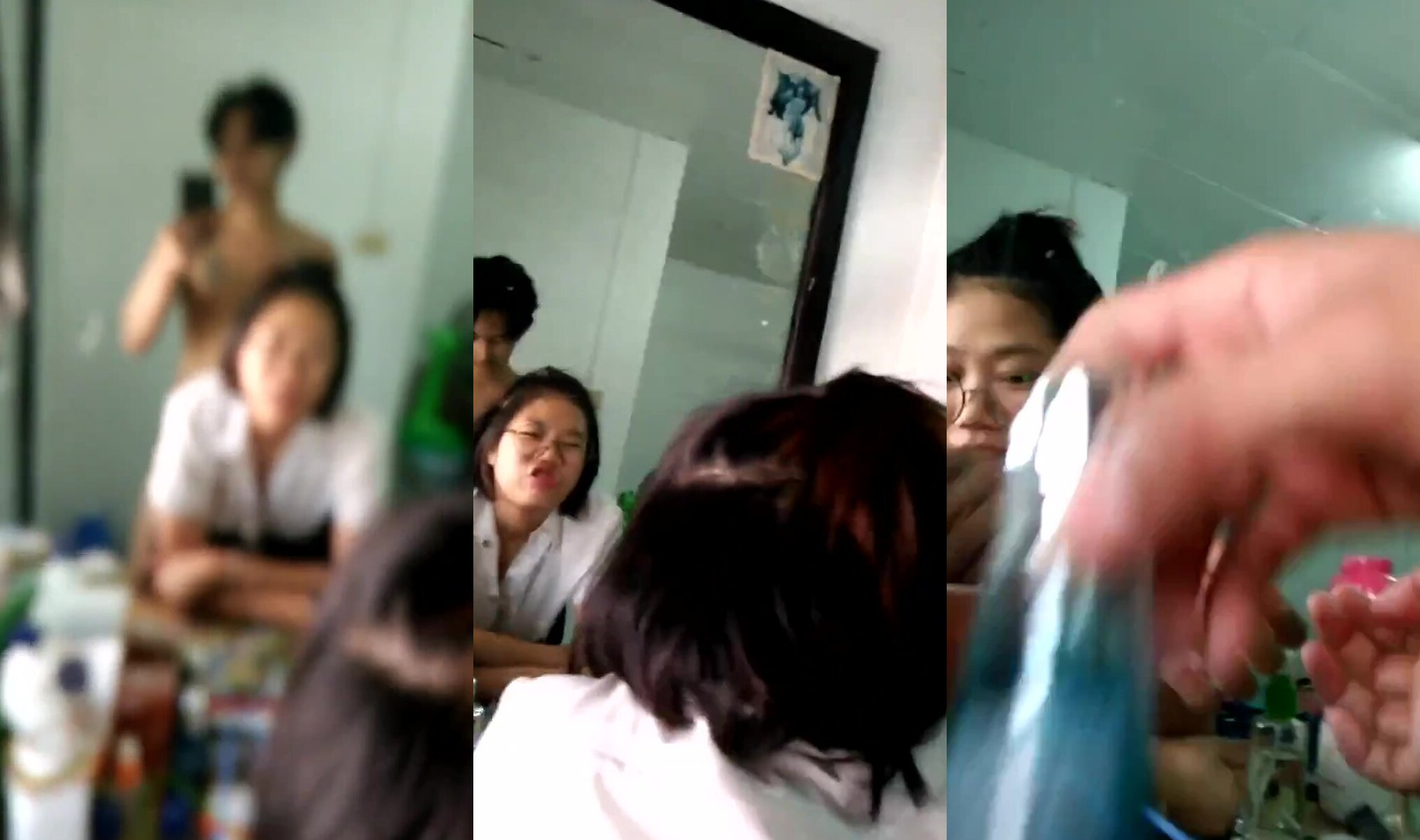泰國情侶做愛鏡子自拍