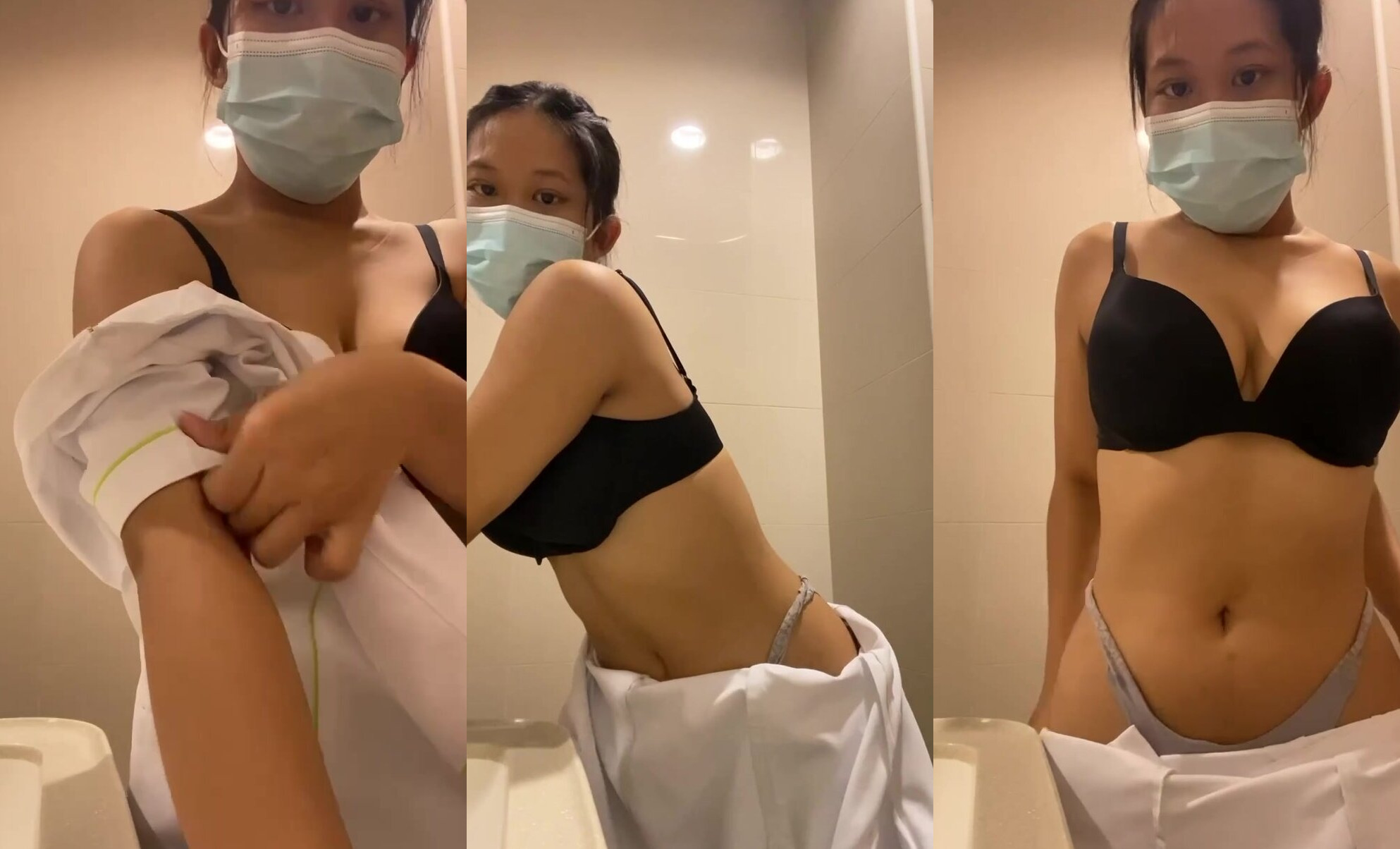 新加坡醫護妹妹厠所自慰自拍