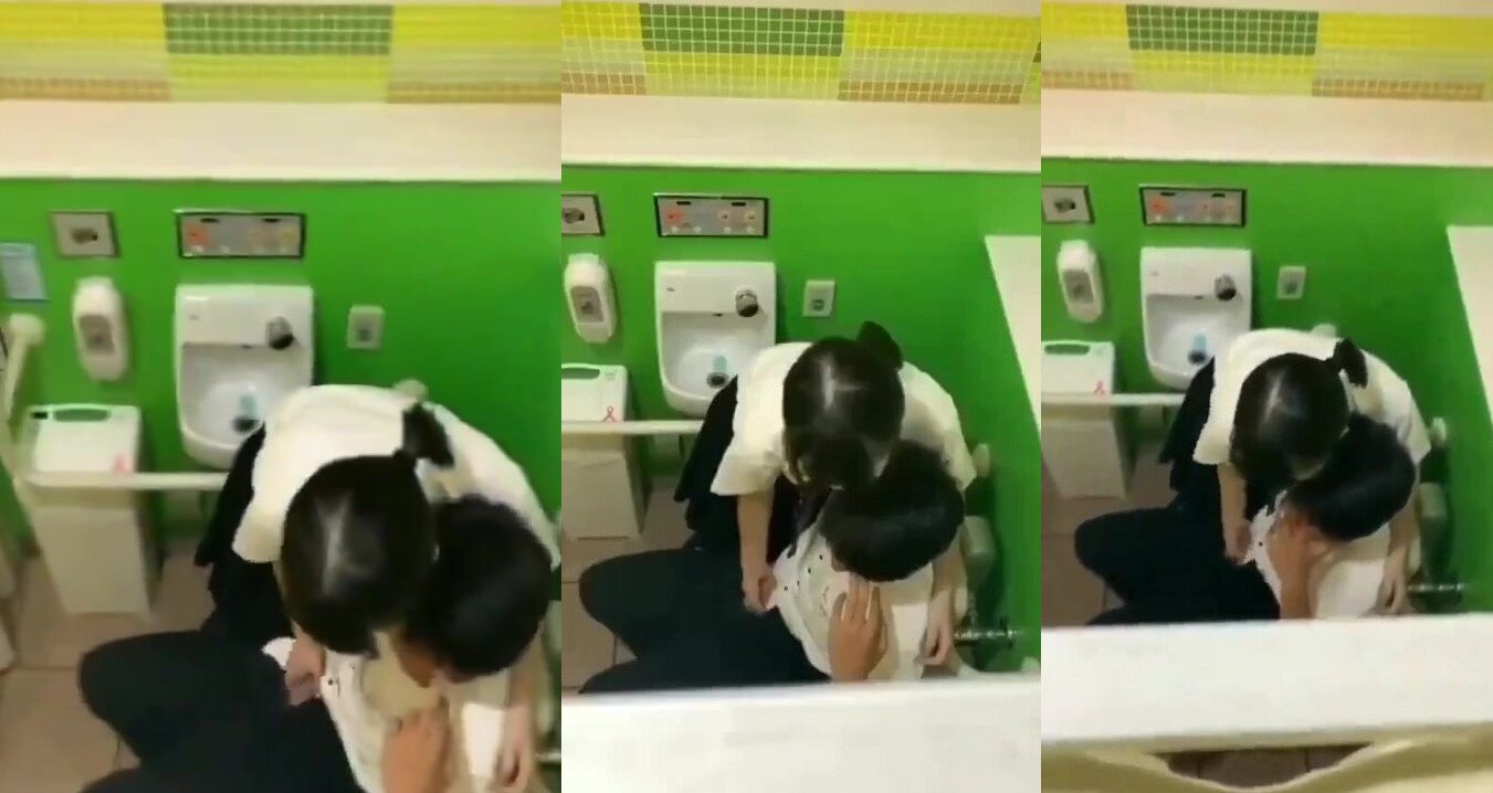 トイレで學生カップルのデートを盜撮