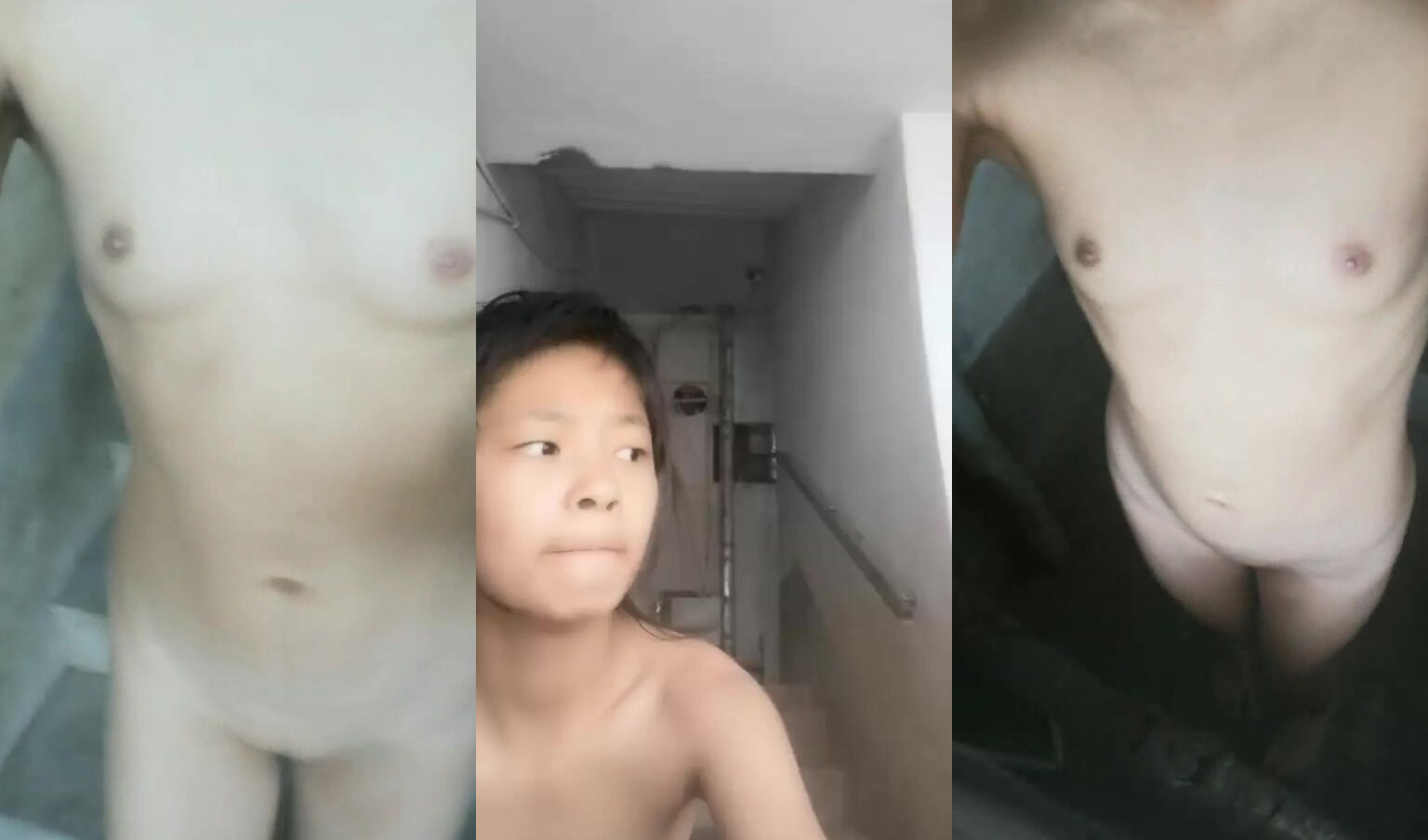 羞辱戀物癖在公共樓梯上行走