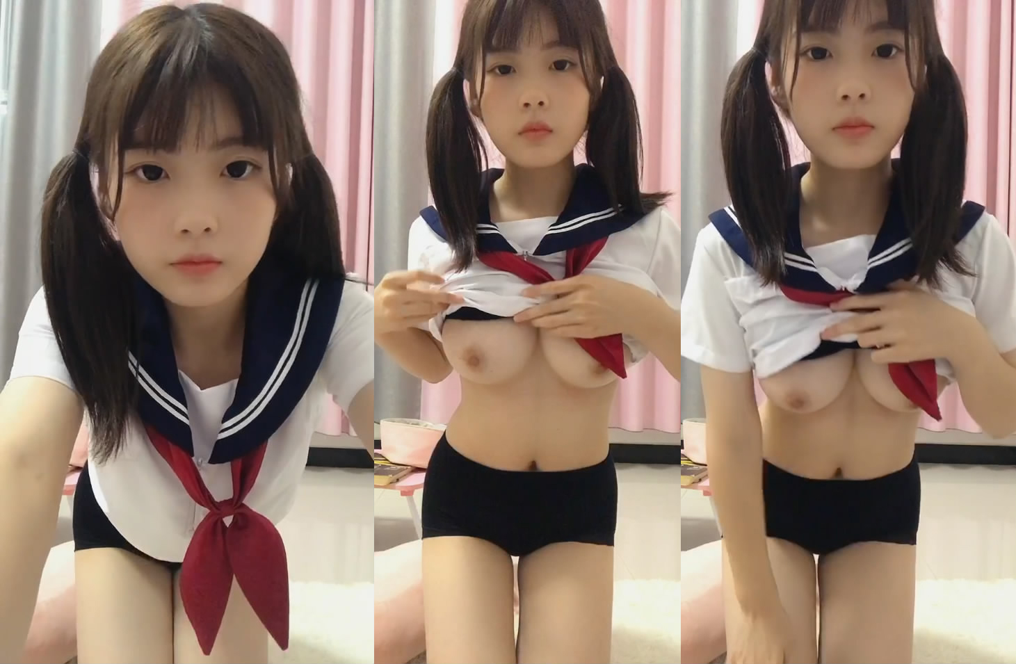 超可愛大學生妹妹宿舍自拍4