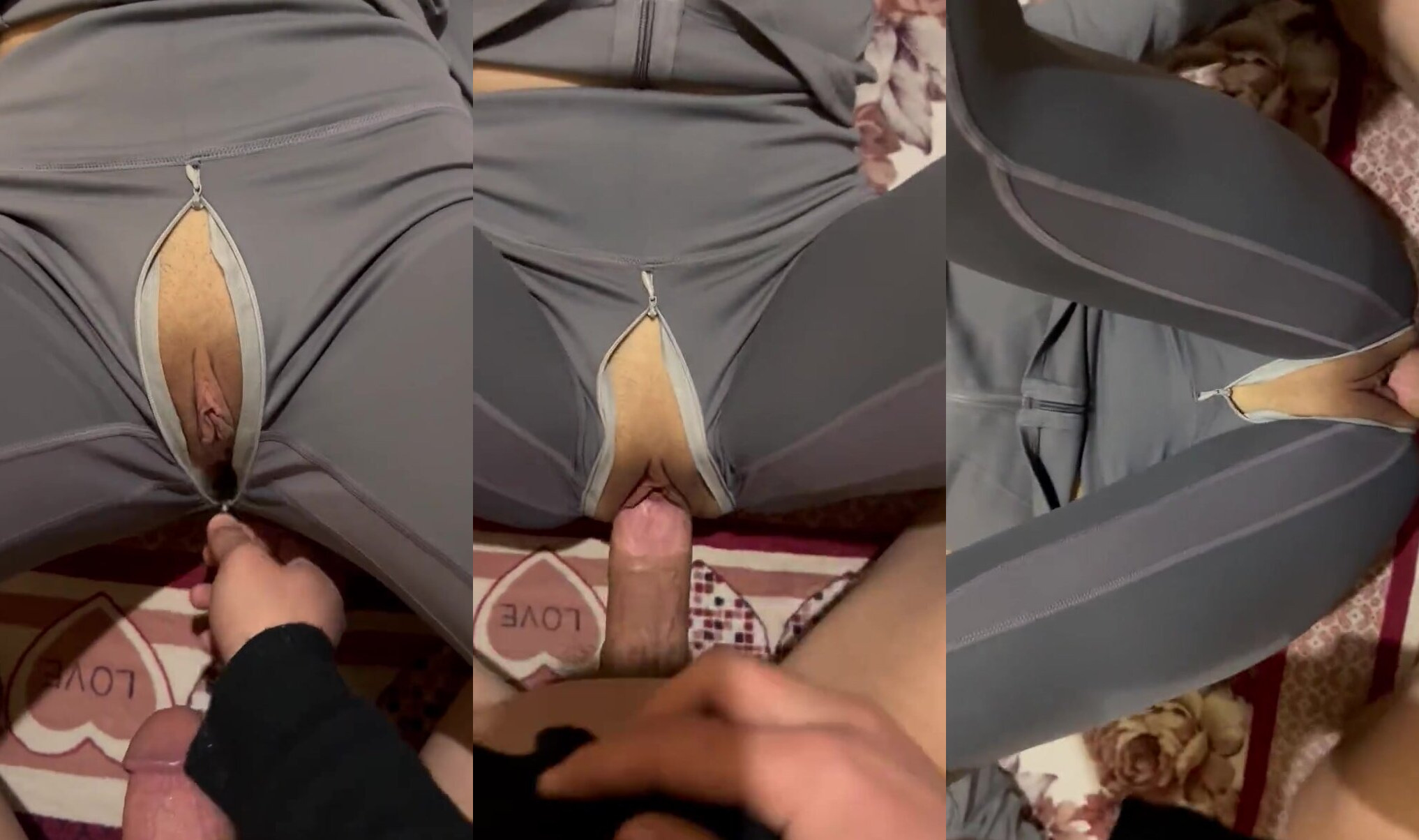 拉開拉鍊無套抽插