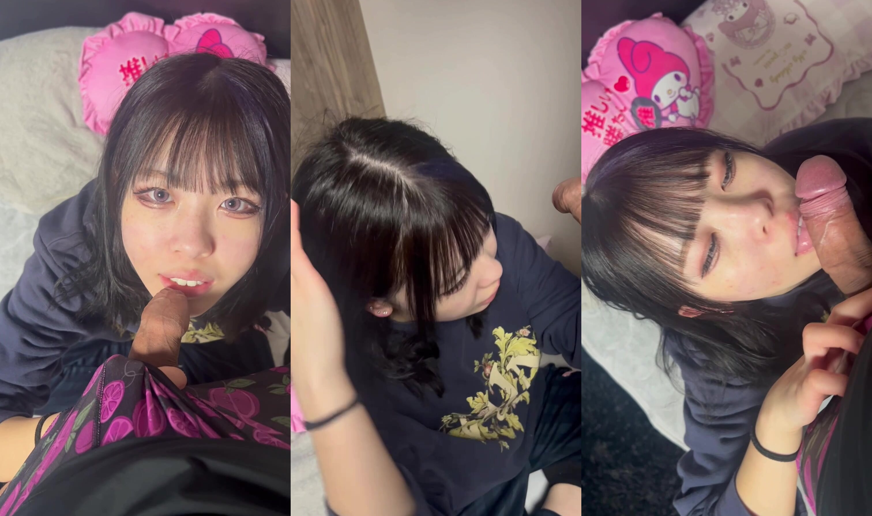 紫發日本女孩口交