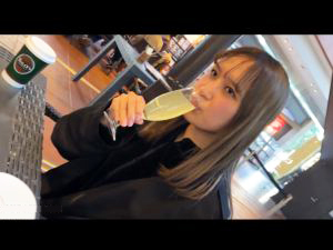 スマホ個人撮影　エッチ好きなギャルとカフェデート→ホテルでパイパンまんこに中出し！