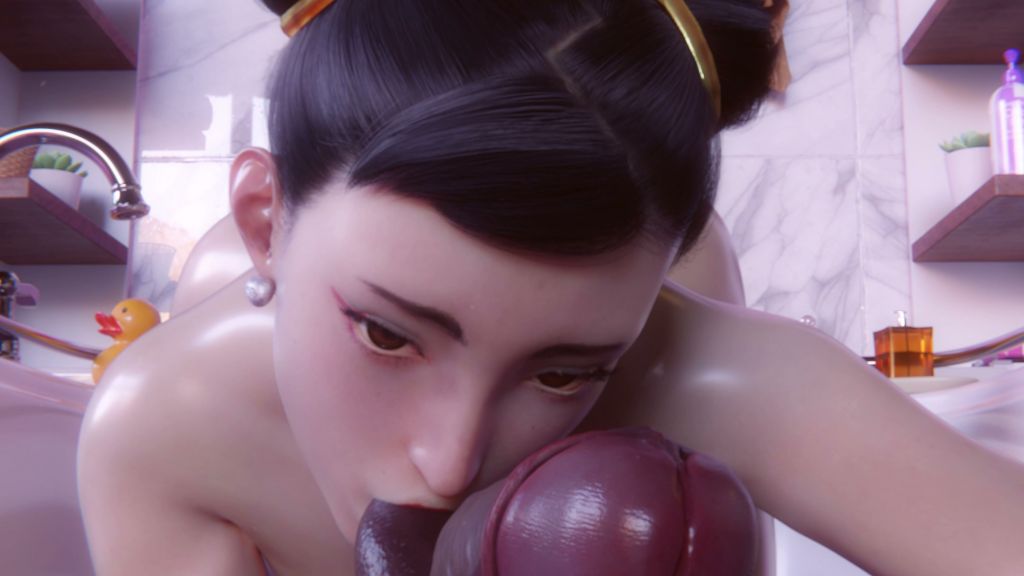 [Pantsushi] Bathtime with Chun-Li ALT Black – Full version 4K Unwatermarked
