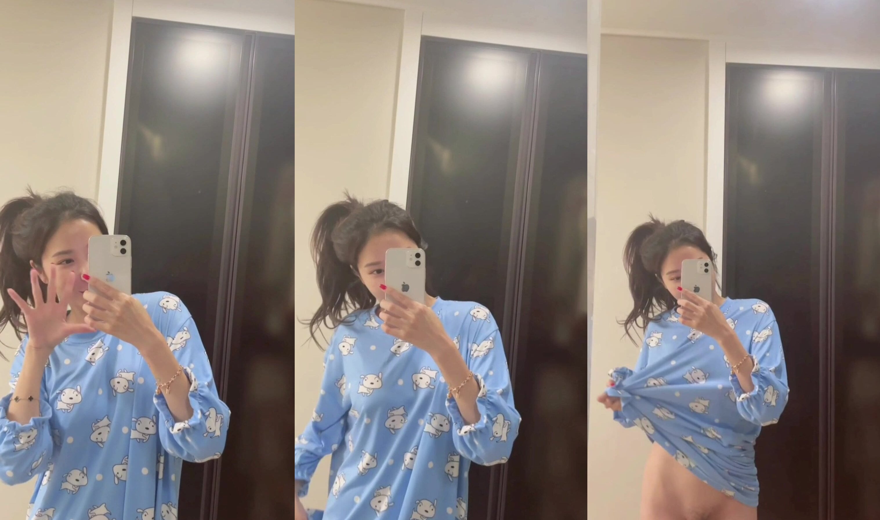 上海美女對鏡自拍露身材