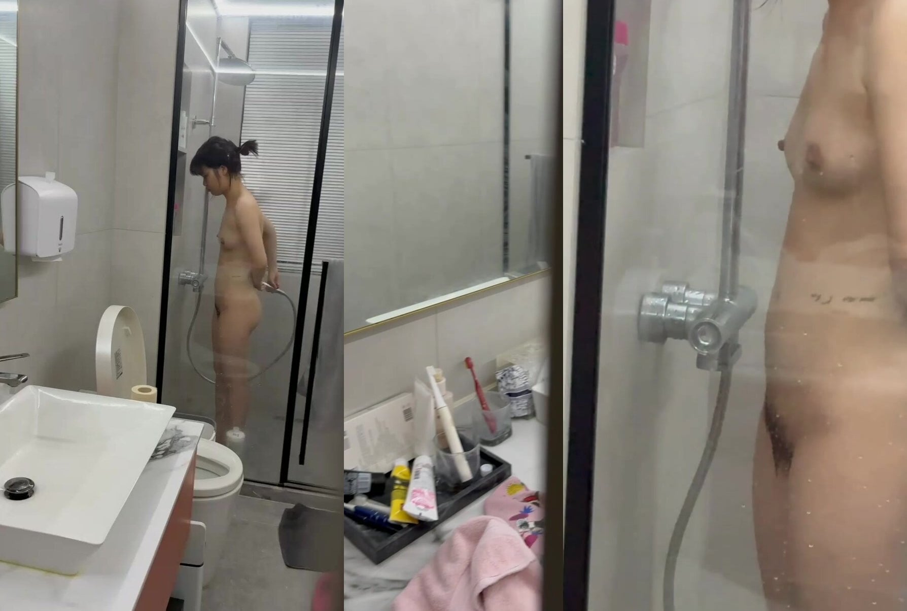 偷拍貧乳妹妹洗澡