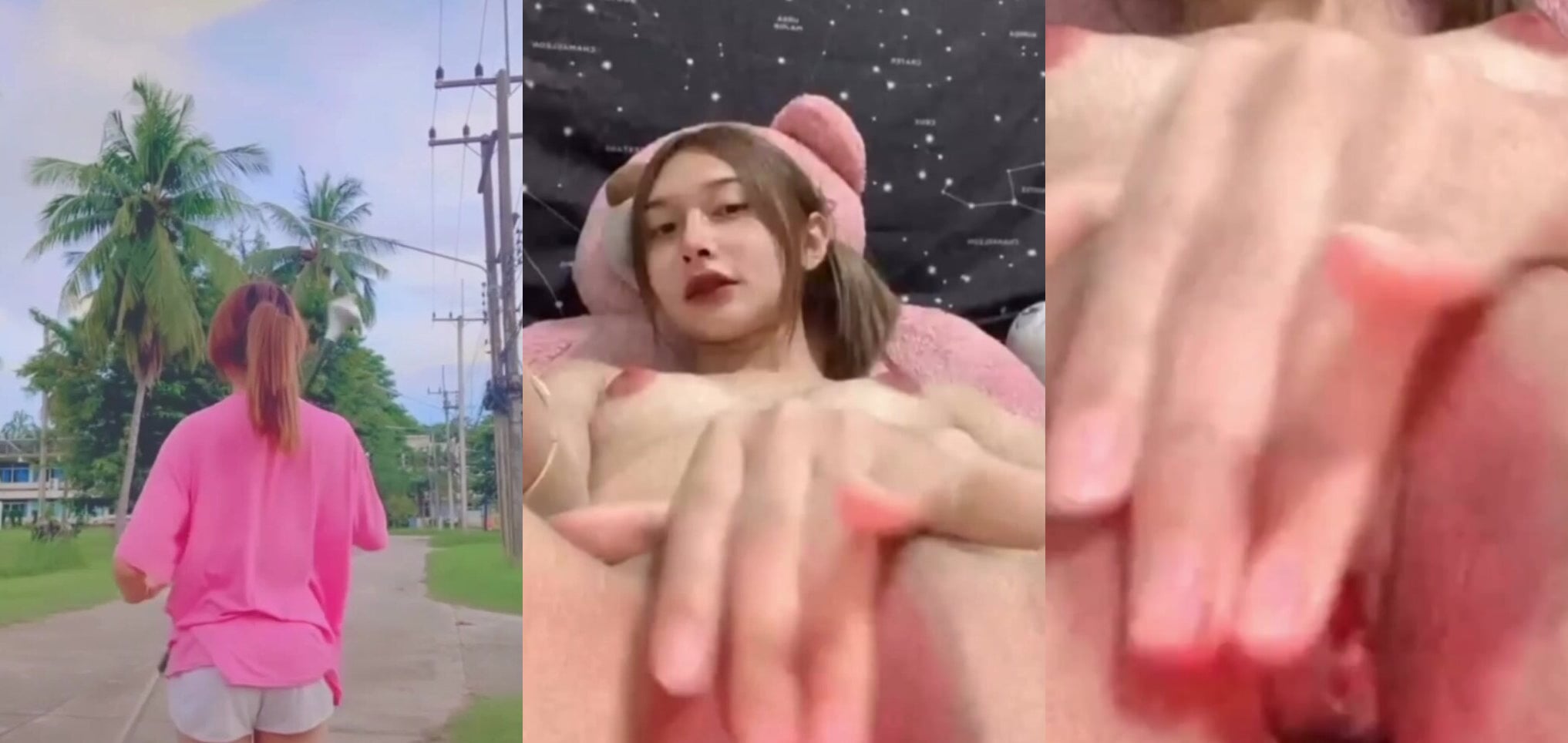 泰國樂隊指揮妹子揉逼尿尿